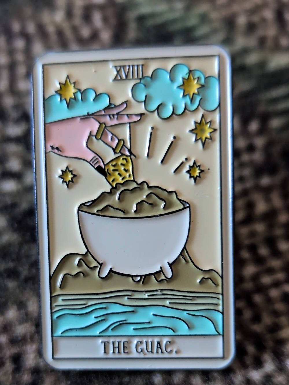 The Guac Tarot Parody - Enamel Pin - Pastel Multicolor